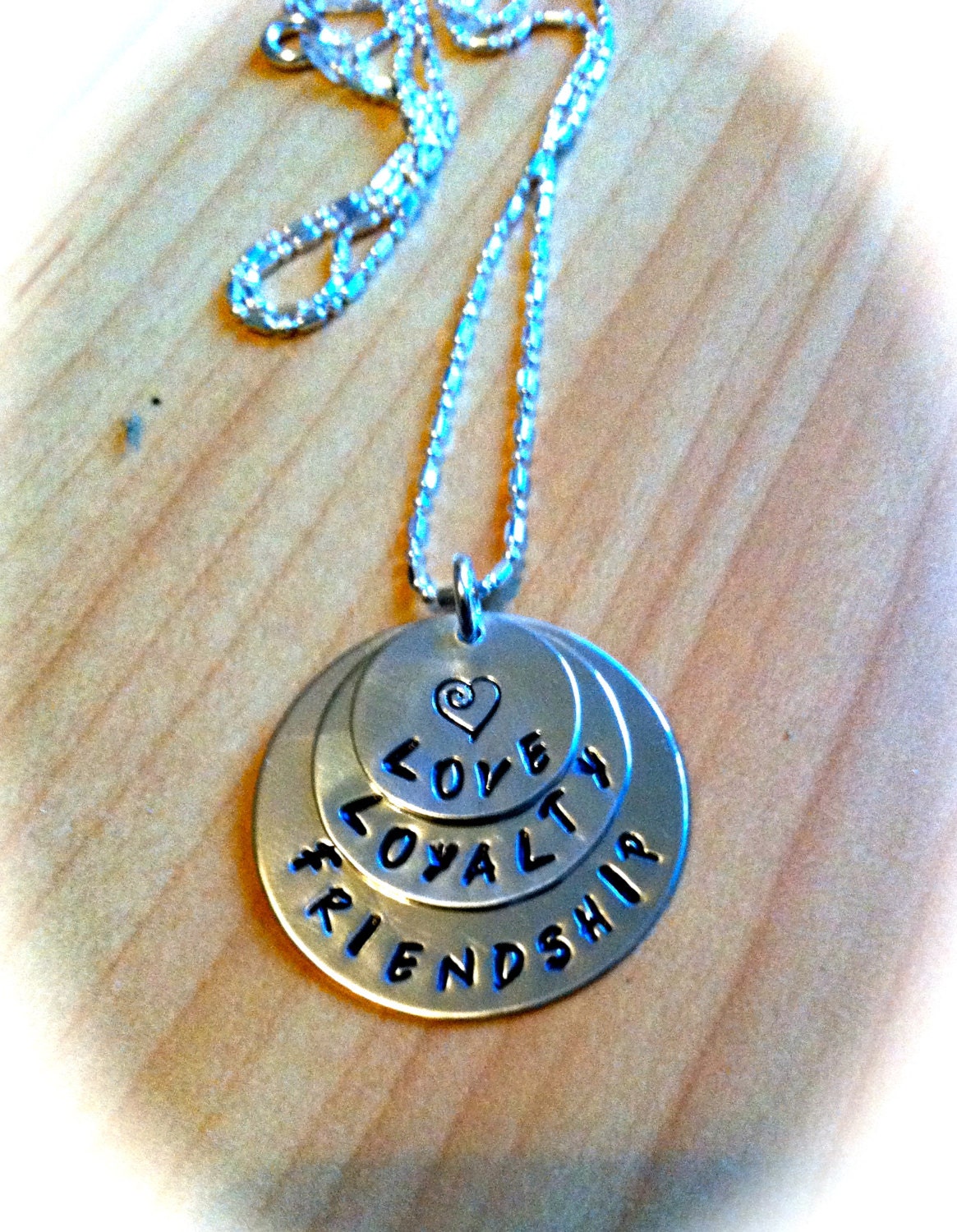Sterling Silver Hand Stamped Friendship Necklace