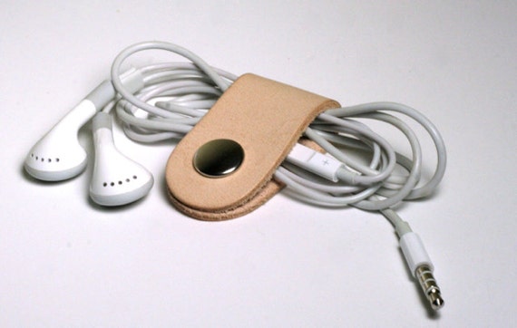 Leather Headphone Cable Organizer