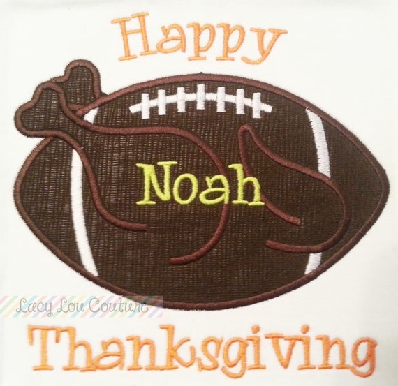Items similar to Football Turkey Thanksgiving shirt boy ...