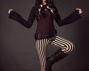 Stripe Leggings - Harmonic Threads, Circus, Steampunk, Cabaret, Pirate