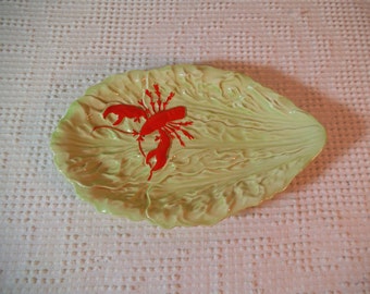 Carlton Ware Lobster and Lettuce Plate, Lobster Serving Platter, Australian Design Serving Plate