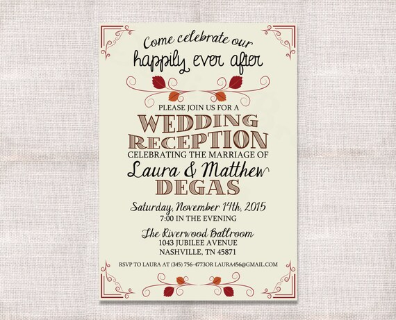 Invitations For Reception After Wedding 6