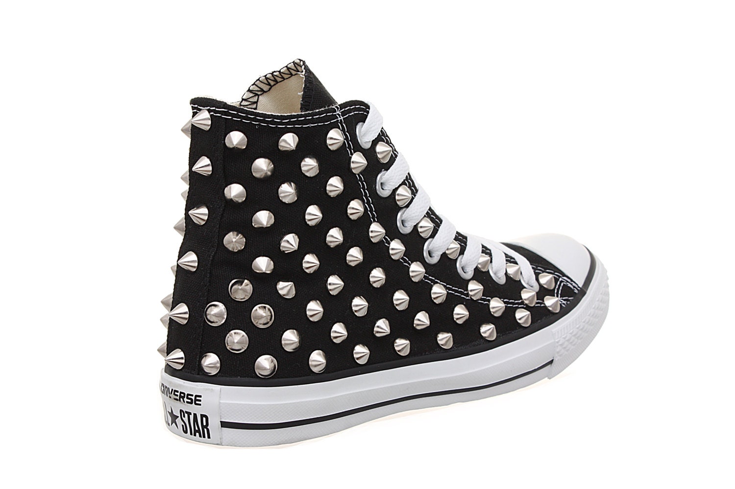 Studded Converse Personalized Converse Black with by CUSTOMDUO