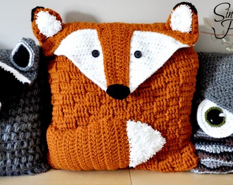 Crochet fox pillow | Etsy Crochet fox pillow | Etsy