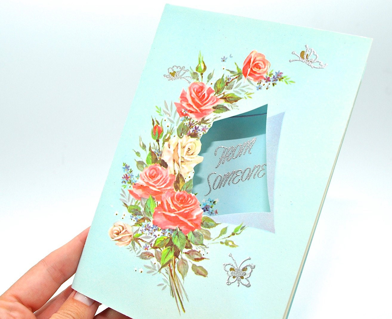 Vintage Thinking of You Card Vintage Greeting Card Unused