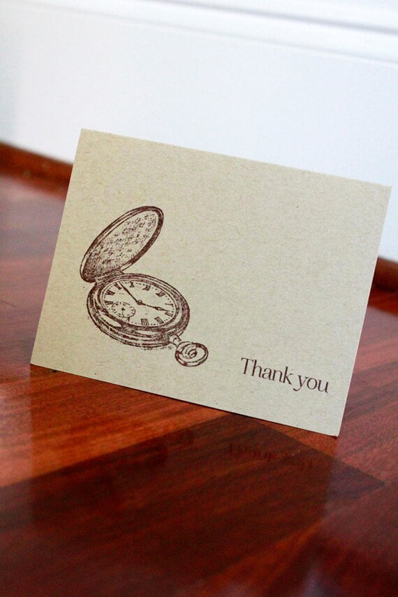 Masculine thank you card set of 5 generic thank you card