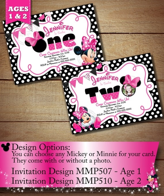 Minnie Mouse Birthday Invitations Diy 9