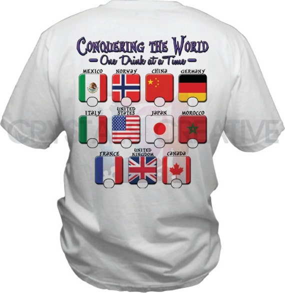 drinking around the world t shirts