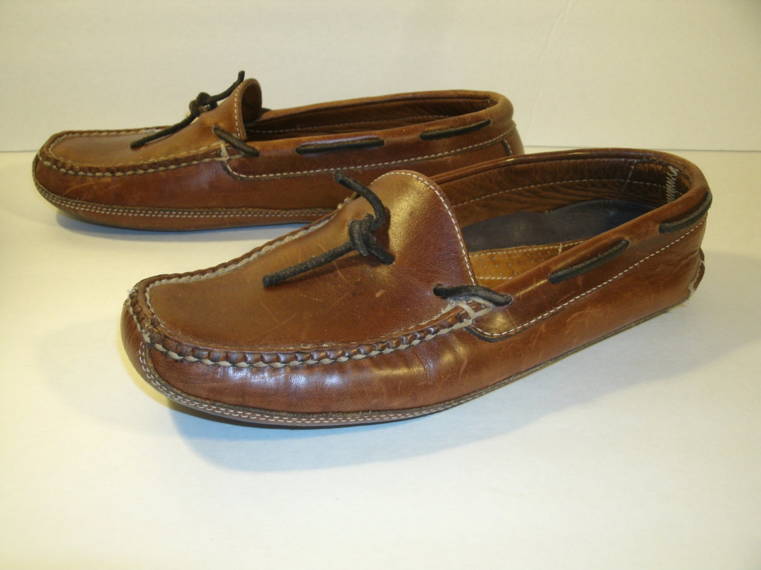 LL Bean Soft Sole Moccasins Brown Leather Women's Size 8