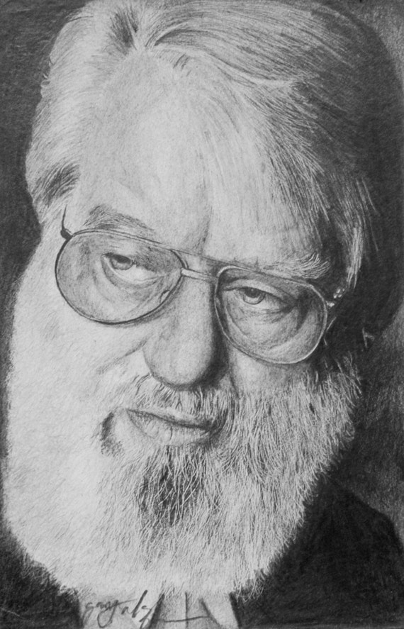 Items similar to Ronnie Drew, Irish Musician, Pencil Drawing, A5, Irish ...