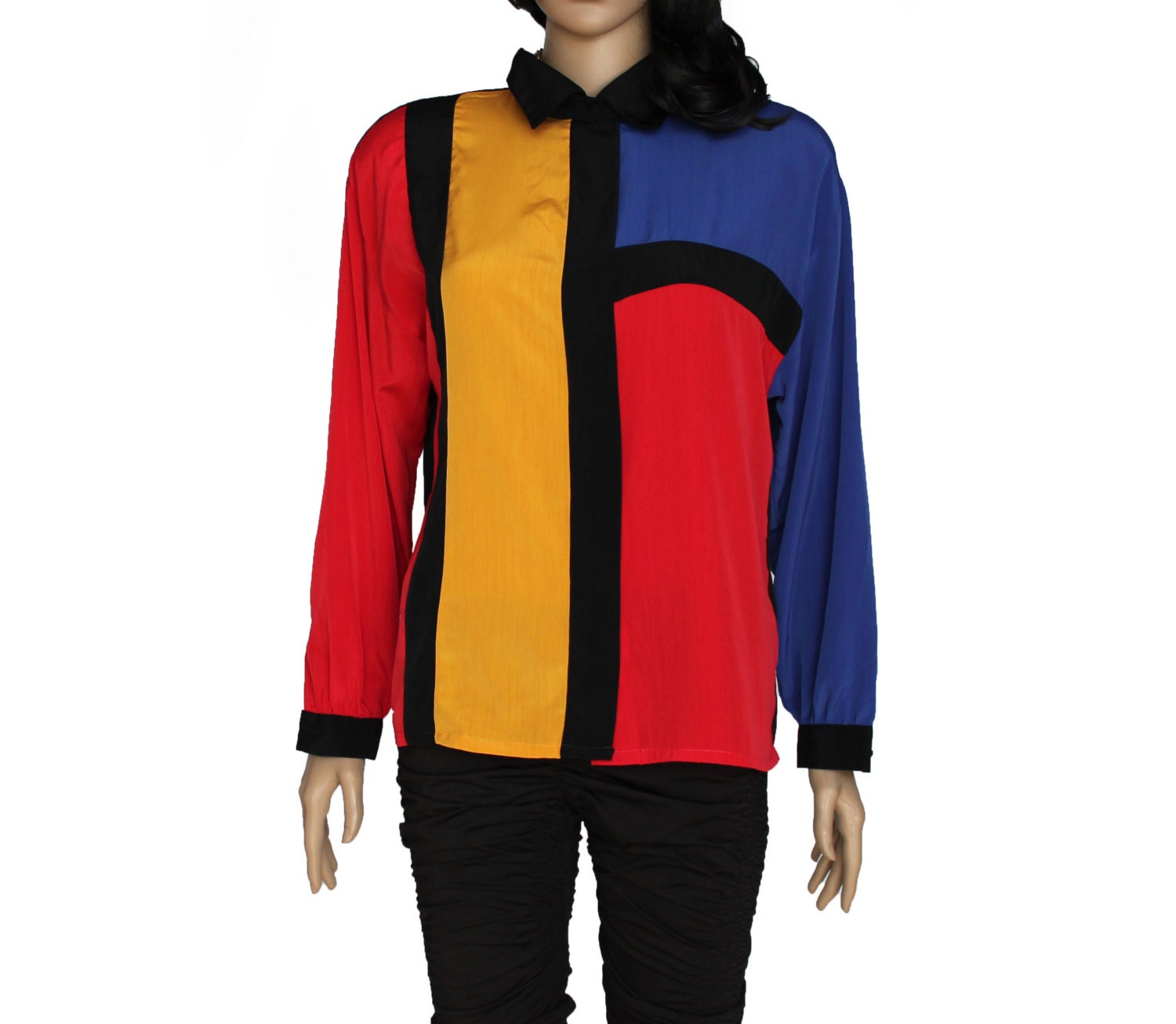 90s colour block shirt