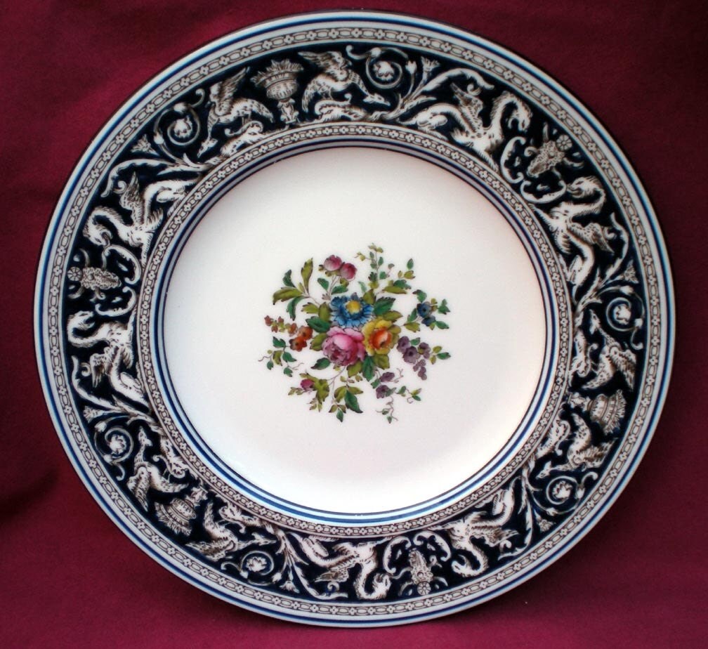 Vintage Wedgwood Plate Florentine Pattern by 4HollyLaneAntiques