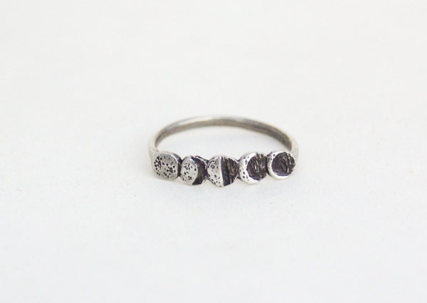 Moon Phase ring Silver