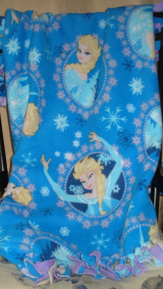 Sale Fleece Throw Blanket Elsa Frozen Double By Jesicedesigns 0299