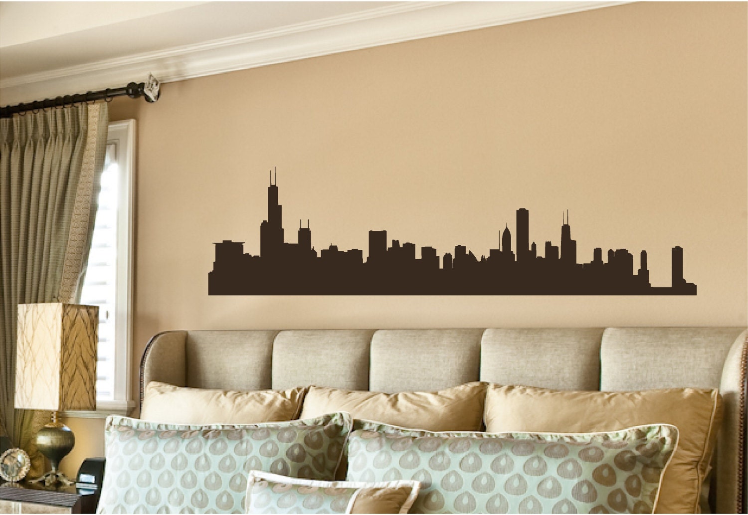 Chicago Skyline Removable Vinyl Wall Art Decal Home Decor