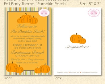Corn+Maze+Birthday+Invitations Halloween Pumpkin Party Invitation Fall Harvest Hay Rides Corn Maze ...