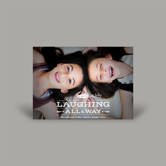 Laughing All The Way Christmas Card 