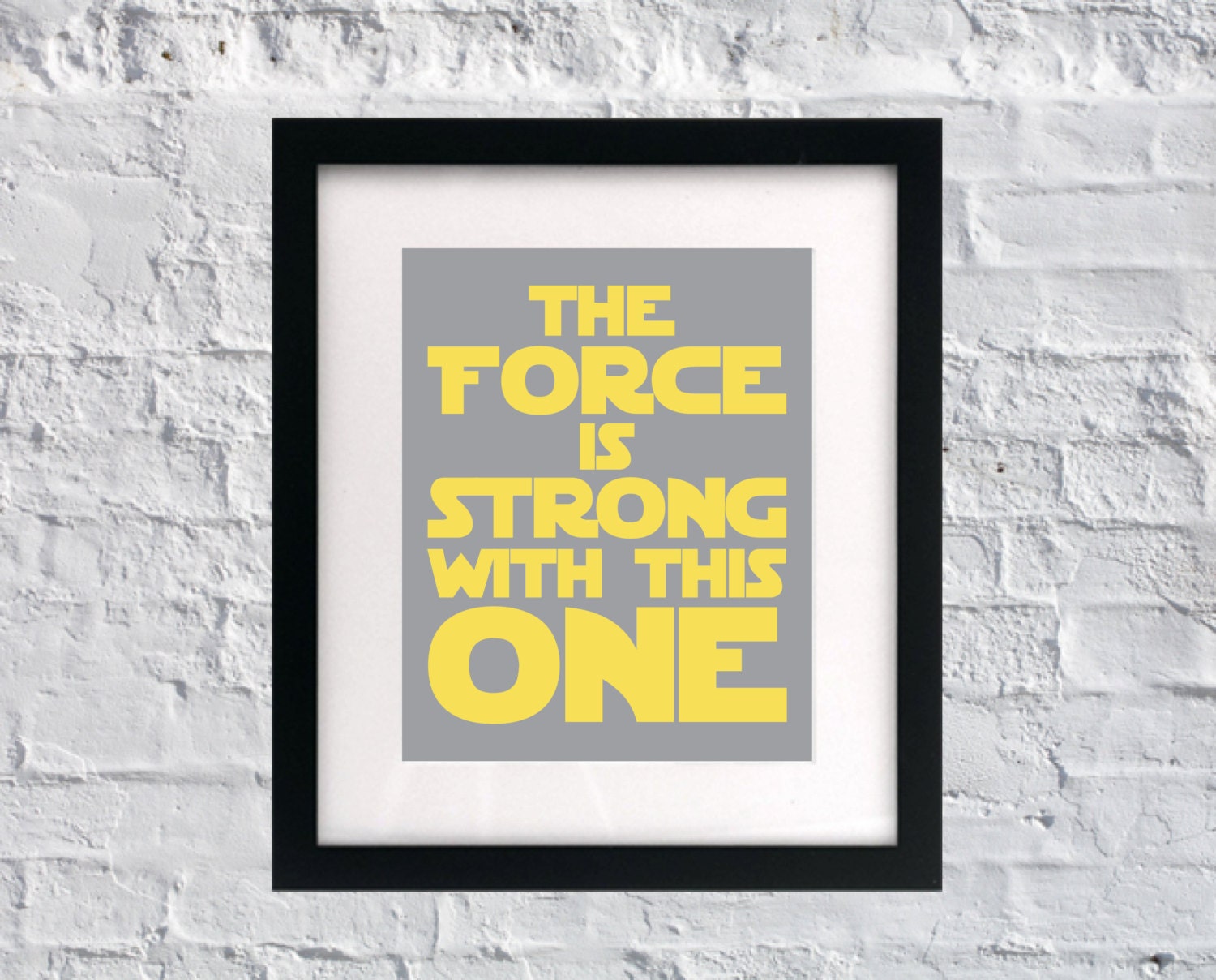 The force is strong with this one yoda quote baby nursery wall