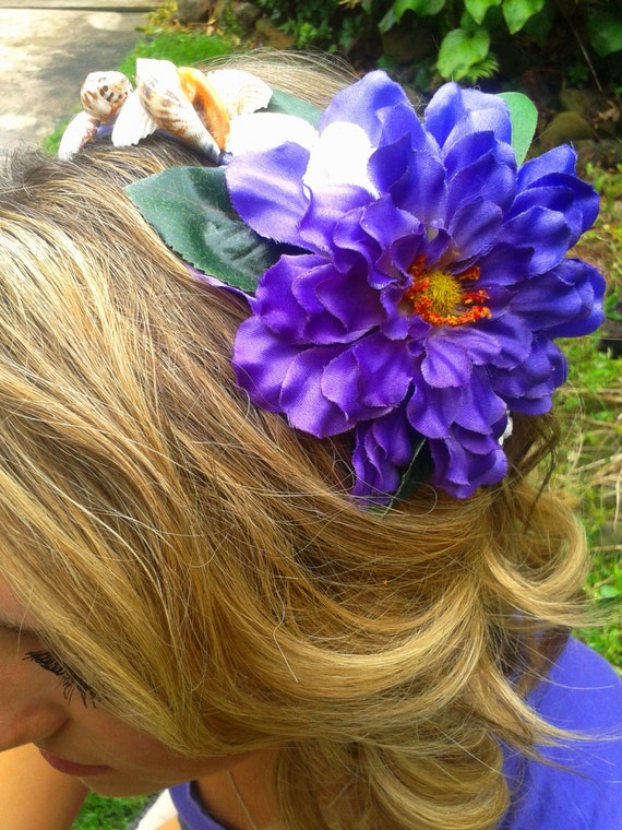 Items similar to TROPICAL FLOWER HEADBAND, Tropical Headpiece, Crown ...