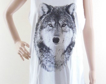 Size SWolf Tshirt wolf shirt wolf tank top fox by loveTshirt