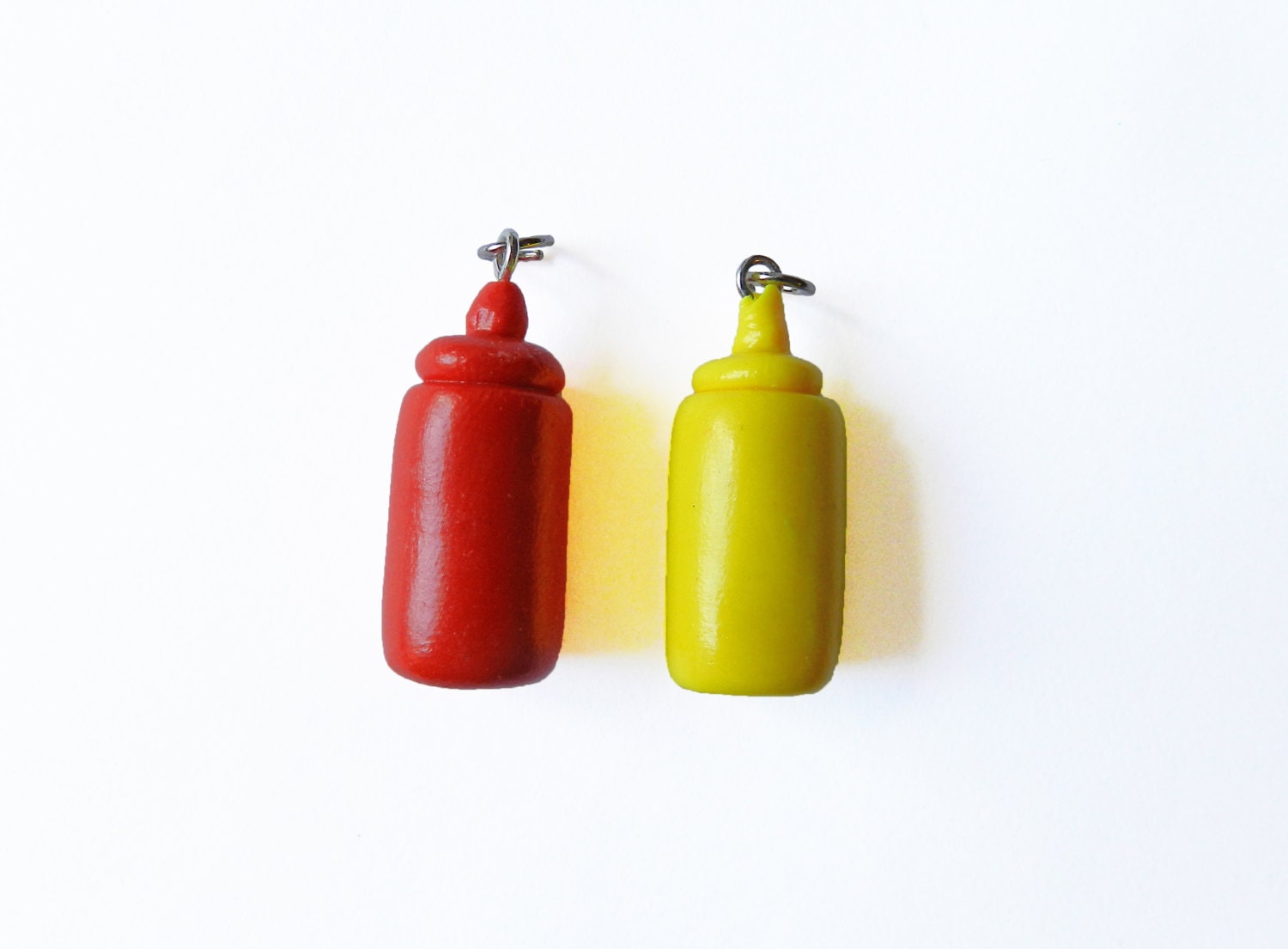 Ketchup and Mustard Charms Polymer Clay Charm Friendship