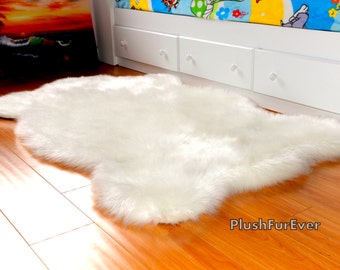 New Plush Sheepskin Rug Luxury White Brown Black Faux Fur Rug Bedroom Area Rug Fur Decor Home Accents