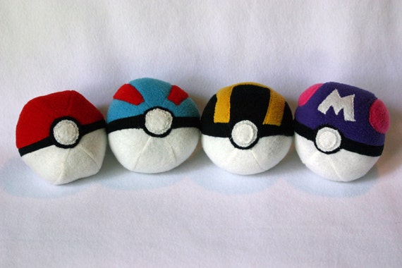 Items similar to Pokemon- Pokeball Plushie Pokeball, Great ball, Ultra ...