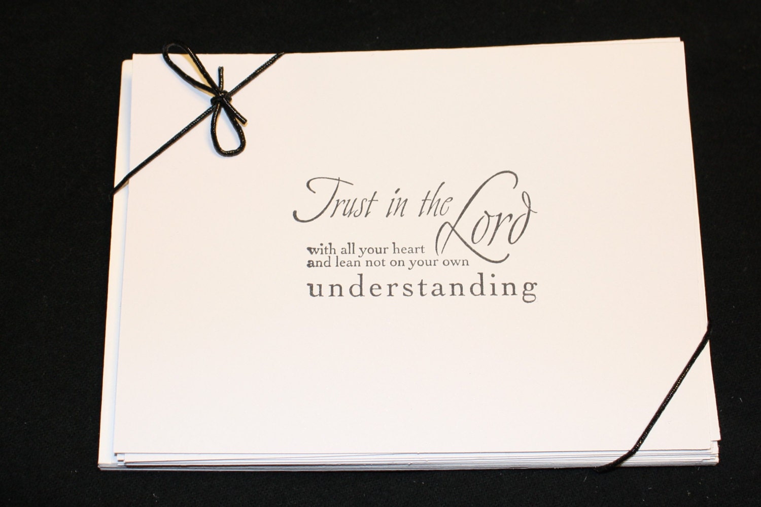 7 inspirational Christian note cards. 7 hand stamped blank