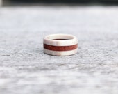 Wood/Antler ring, swedish reindeer ring, mens wedding band, eco friendly jewelry