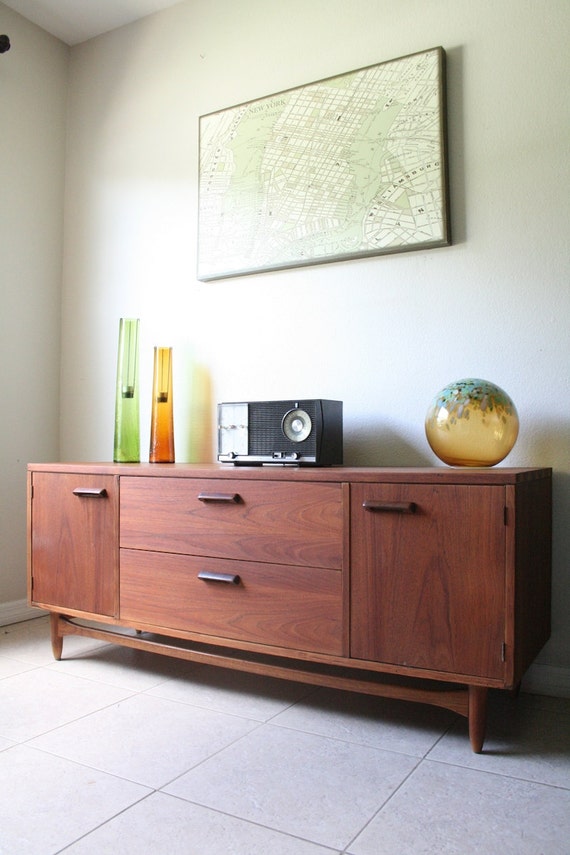 Mid Century Lane Credenza Danish Modern Media Console