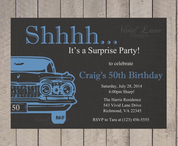 Surprise Birthday Party Invitations For Men 8