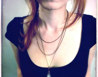 14" - 40" Antiqued Brass Chain Necklace - Simple Layering Chain Necklace - Layered Necklace