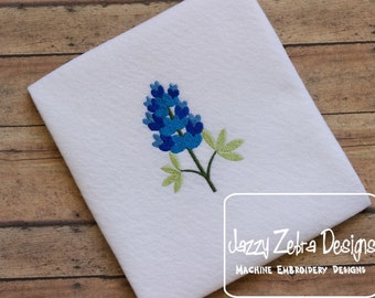 Texas Bluebonnet Filled Embroidery Design - bluebonnet Embroidery Design - blue bonnet Embroidery Design - texas Embroidery Design - flower