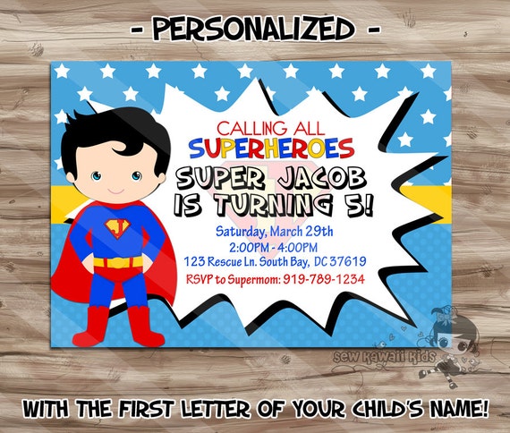 Printable Superman Birthday Invitations 7