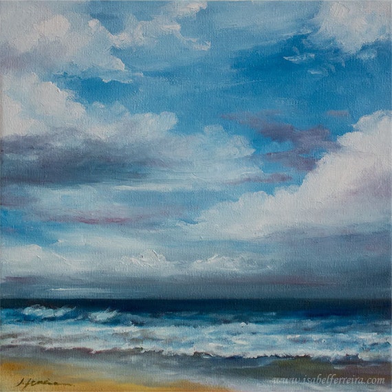 Items similar to SALE 30% OFF-Cloudy Sky- original oil painting ...