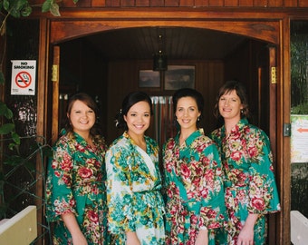 Bridesmaid Robe, getting ready, gift, kimono crossover robe, cotton bridesmaids robes, bridesmaid robe, bridesmaid gift, flower girl robes