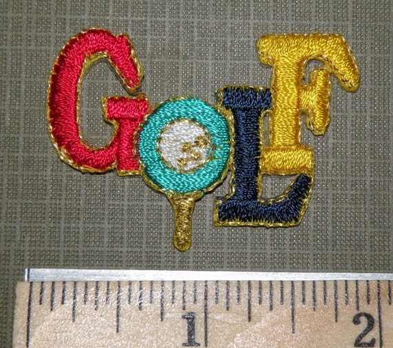 Golf with Tee Iron on Patch Applique Patch by