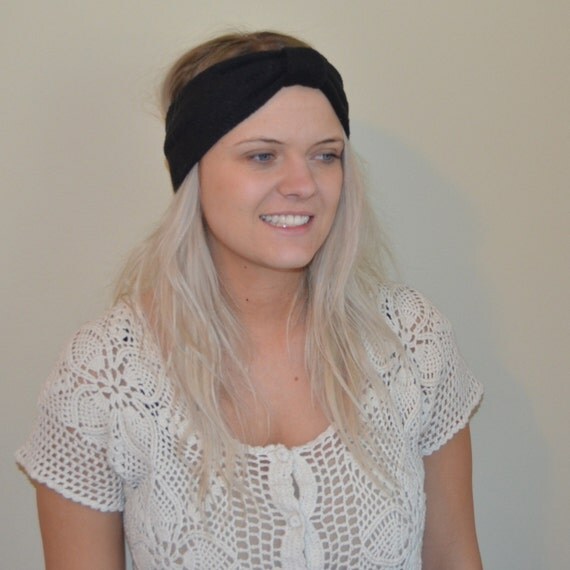 Black Soft Fleece 2 in 1 Headband by BloodyMaryxox on Etsy