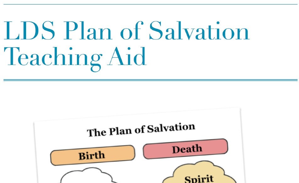 LDS Plan of Salvation Teaching Aid Printable/Instant by LDSPDFs