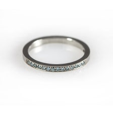 Platinum wedding band, ice blue diamonds, platinum diamond ring, blue ...