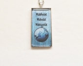 Personalized Earth Day Awareness Pendant Necklace