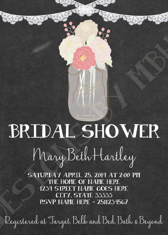Items similar to Bridal Shower Invitation Printable 5 x 7 on Etsy