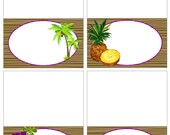 Items similar to Printable Vintage Hawaiian Luau Food Labels PDF ...