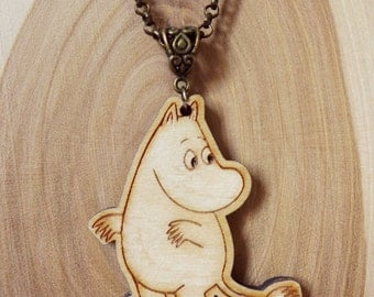 Wooden Moomin Necklace (Moomintroll)