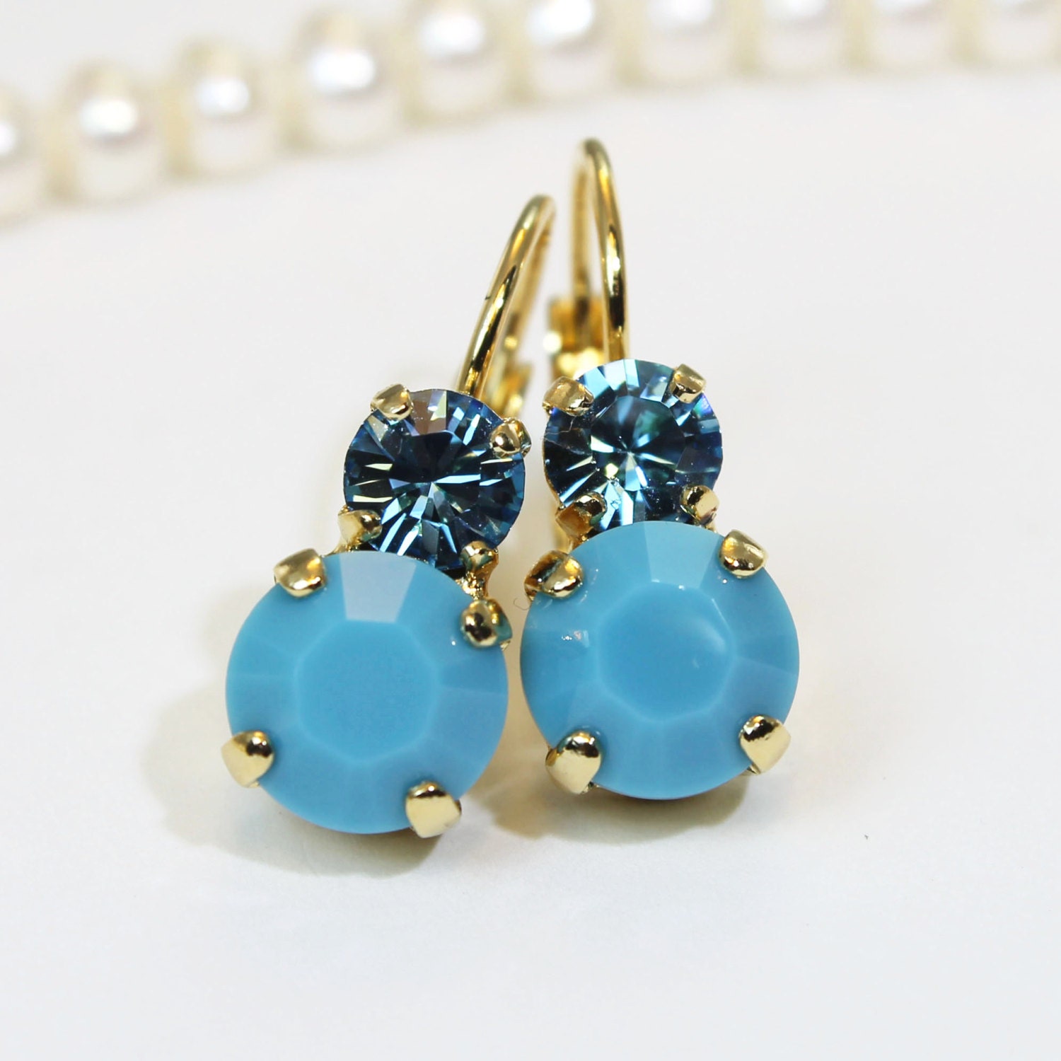 Turquoise Blue Earrings Aqua Blue drop earringsTurquoise