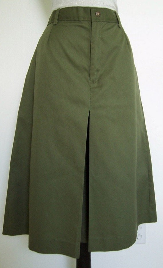 scouting culottes skort skirt 1960s 1970s riding split skirt