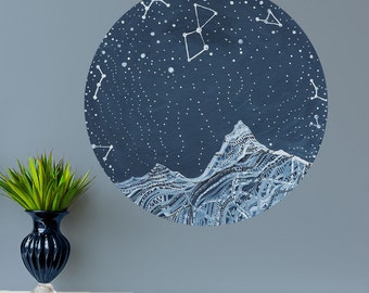 Lyra Constellation Wall Decal - Astronomy Art by Elise Mahan