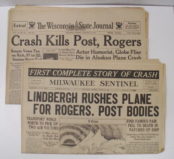 Historic 1935 Crash that Killed Wiley Post and Will Rogers