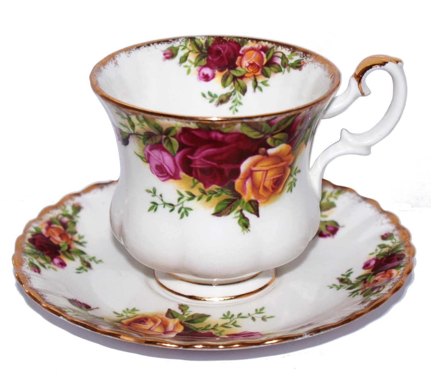 Old Country Roses Coffee Cup & Saucer by Royal Albert OCR Old