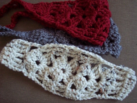 shell crochet headband